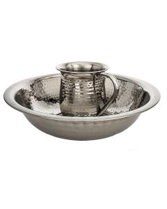 Stainless Steel Hammered Washing Cup set