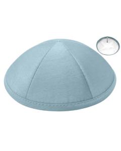 Light Blue Raw Silk Kippah (Sold by Dozen)