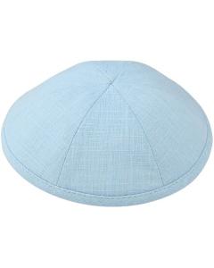 Light Blue Linen Kippah (Sold by Dozen)