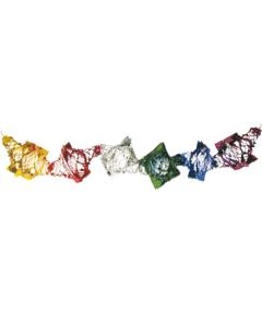 Multicolored Foil Garland Sukkah Decoration 6'' - 9 Sections