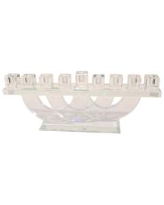 Crystal Menorah on Circles Stand