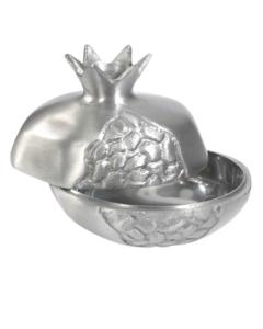 Aluminium Pomegranates Honey Dish (Large) - Silver