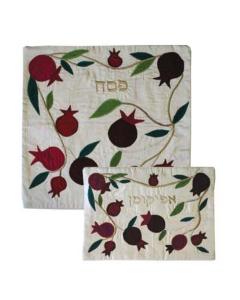 Raw Silk Matzah/ Afikomen Cover Set - Pesach