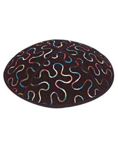 Multicolor Foil Puzzle Embossed Kippah