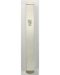 Mezuzah Case - Aluminum - Silver 10cm