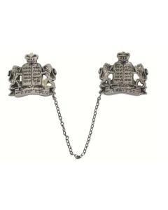 Talit Clips - Lion with Luchos Silver Plated