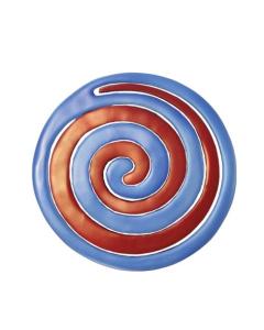 Anodize Aluminum Two Pieces Trivet - Snail Red and Blue