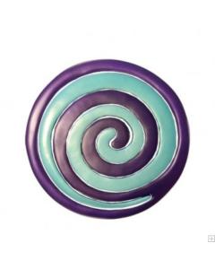 Anodize Aluminum Two Pieces Trivet - Snail Turq. and Violet