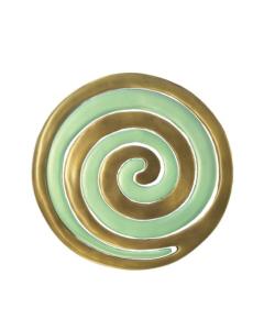 Anodize Aluminum Two Pieces Trivet - Snail Gold and Green