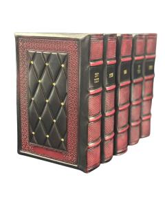 Machzor Artscroll Antique Leather Diamond Two Tone Cover 5 Volume