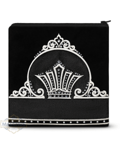 Talis Bag #850 Black Velvet & Silver Embroidery