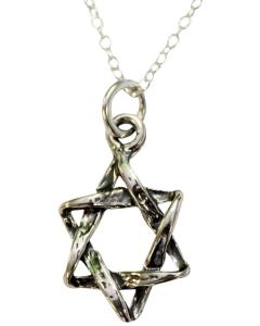 Silver Star of David Necklace