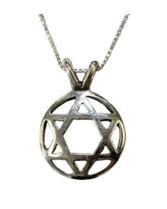 Silver Star of David Necklace