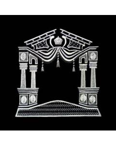 Velvet Talis Bag Large #144 Arch Design W/ Crystal's & Silver