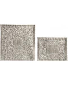 Embroidered Matzah/ Afikomen Covers - Oriental in Silver - Yair Emanuel Collection