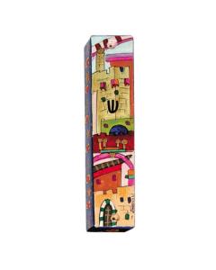 Large Wooden Mezuzah - Jerusalem