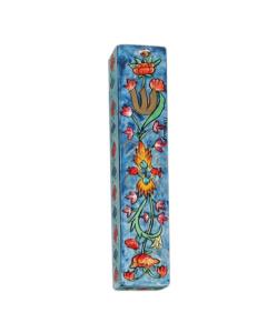 Large Wooden Mezuzah - Oriental