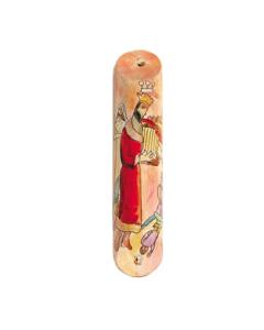 Small Wooden Mezuzah - Davids Harp