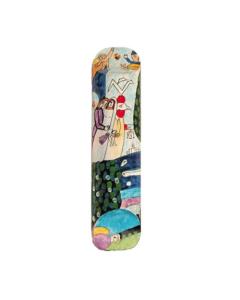 Small Wooden Mezuzah - Figures
