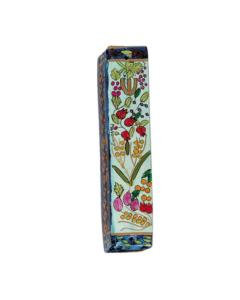 Small Wooden Mezuzah - The Seven Species