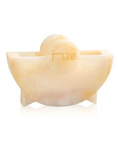 Round Shabbos Resin Napkin Holder