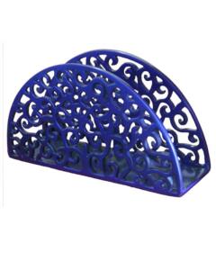 Anodize Aluminum Napkin Holder - Semi-Circle Orintal - Blue
