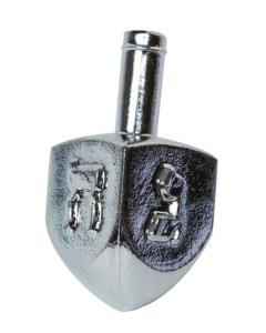 Silver Metallic Dreidel - Large