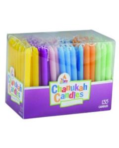 Family Pack Multi Color Chanukah Candles -135 CANDLES