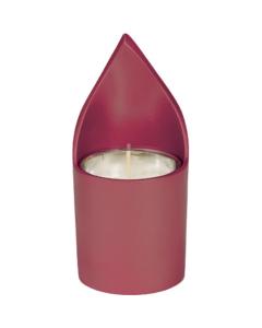 Anodize Aluminum Memorial Candle Holder -   Maroon