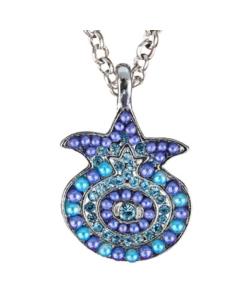 Pomegranates Necklace - Blue