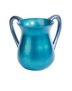Anodized Aluminum Netilat Yadaim Cup - Large Blue