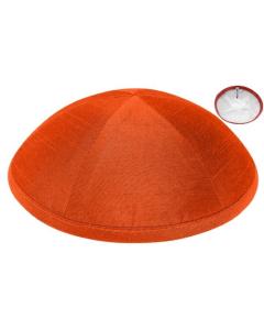 Orange Raw Silk Kippah (Sold by Dozen)