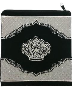 Quilted Crushed Velvet with Crown Velvet Bag #446