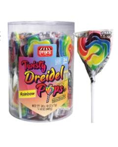 Dreidel Twist Pops - Rainbow