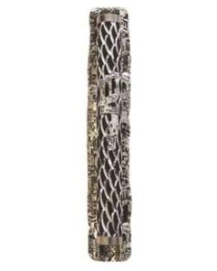 Mezuzah 10cm Matted Silver Finish - Jerusalem/Netted
