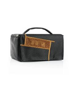 Leather Geometric Fur Esrog Bag