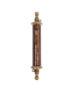 Simple Scroll Mezuzah (Brown) - Quest Collection