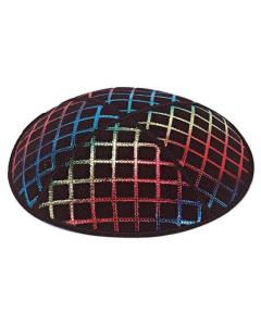 Rainbow Foil Quilted Embossed Kippah