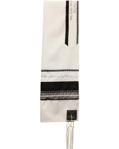 Viscose Tallis - Black & Silver - Ronit Gur