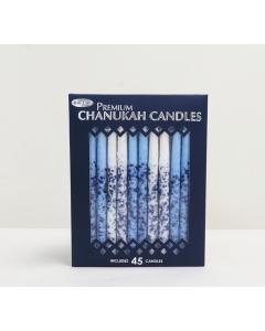 Premium Chanukah Candles - Blue/White