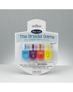 ''The Dreidel Game'' - 4 Small Painted Wood Dreidels