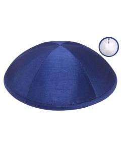Royal Blue Raw Silk Kippah (Sold by Dozen)