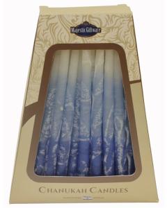 Safed Chanukah Candles Blue & White