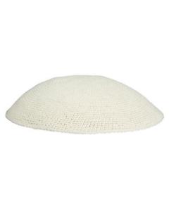 Knit Kippot - Off White (Dozen)