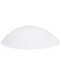 Knit Kippot - White (Dozen)
