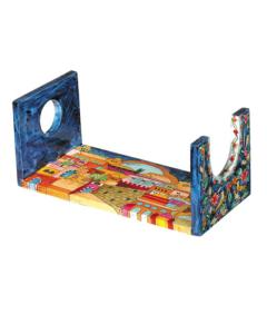 Wooden Shofar Stand - Jerusalem Large