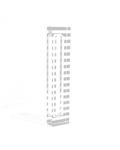 Mezuzah Case Stripe White 6"