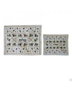 Embroidered Tallit and Tefillin Bag