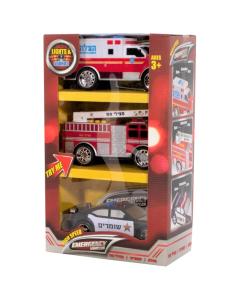 Emergency Vehicles with Lights & Sounds