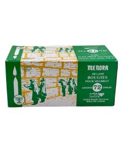 Menora Deluxe Shabbat Candles 72 ct